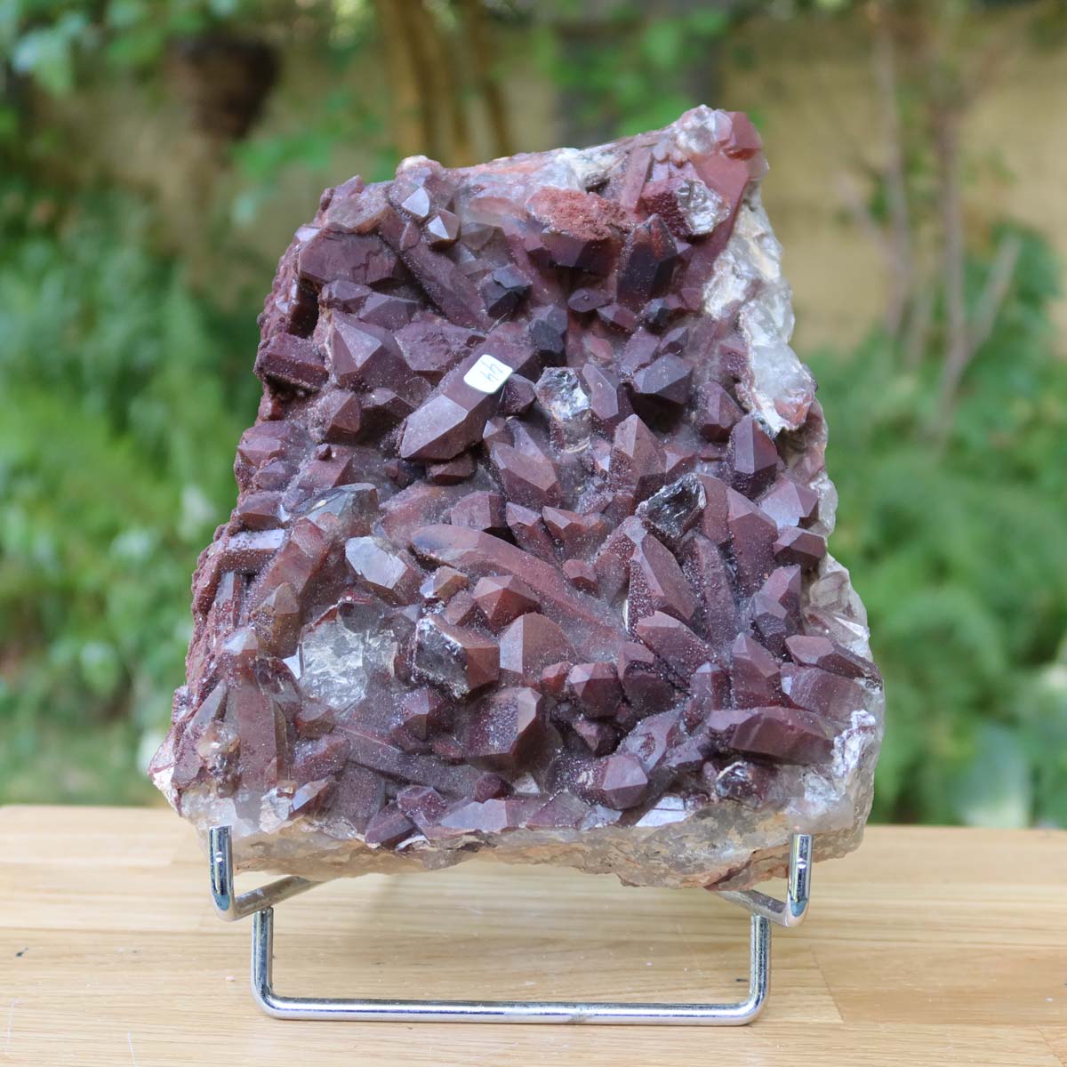 Seltene Hämatit Quarz Bergkristall Stufe (Eisenquarz) 20x17x9cm Marokko Nr. 44