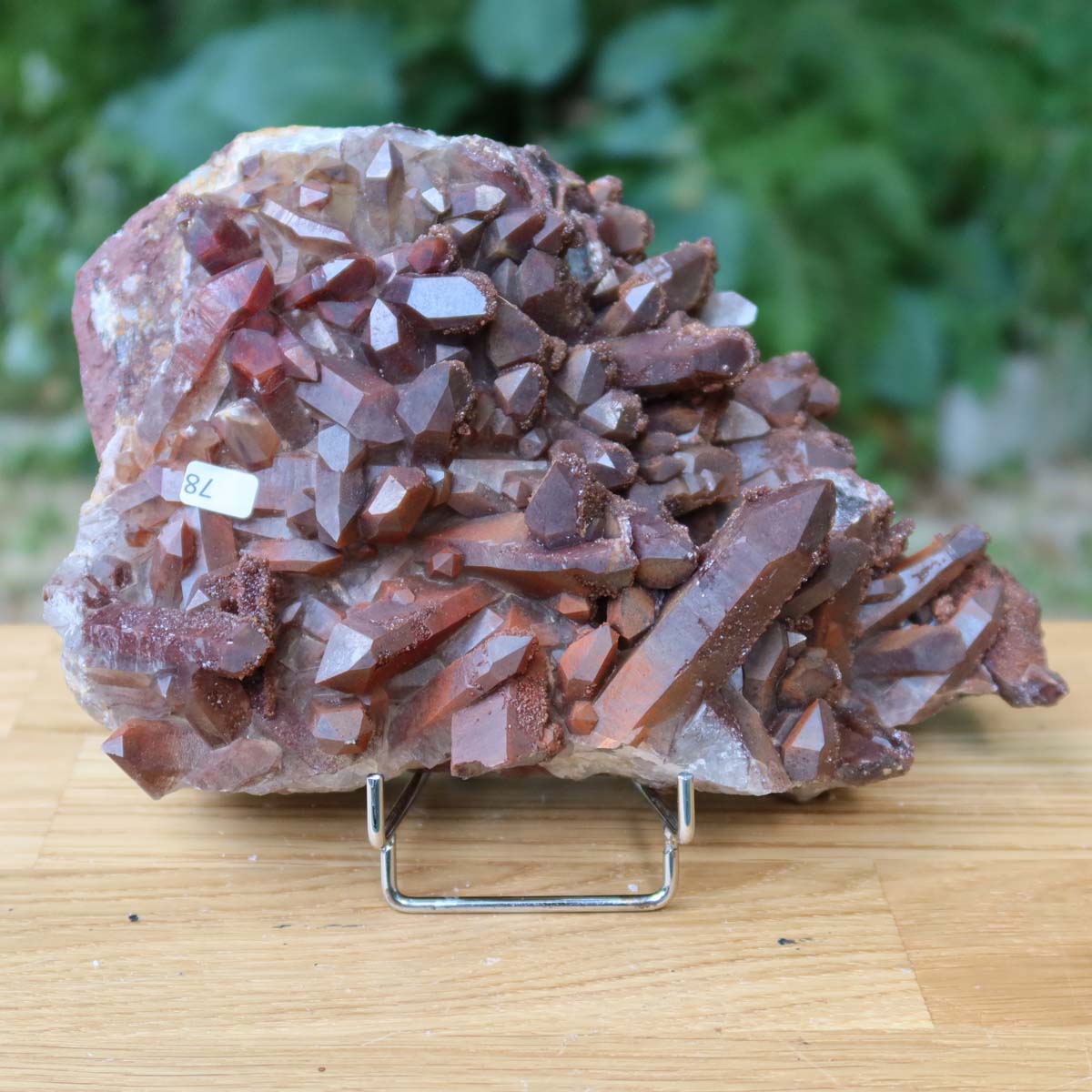 Seltene Hämatit Quarz Bergkristall Stufe (Eisenquarz) 22x16x10cm Marokko Nr. 78