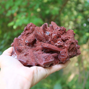 Seltene Hämatit Quarz Bergkristall Stufe (Eisenquarz) 15x14x9cm Marokko Nr. 66