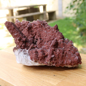 Seltene Hämatit Quarz Bergkristall Stufe (Eisenquarz) 19x12x10cm Marokko Nr. 24