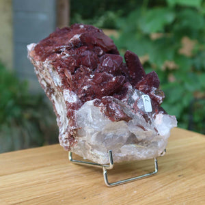Seltene Hämatit Quarz Bergkristall Stufe (Eisenquarz) 15x10x8cm Marokko Nr. 73