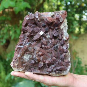 Seltene Hämatit Quarz Bergkristall Stufe (Eisenquarz) 20x17x9cm Marokko Nr. 44