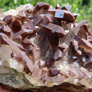 Seltene Hämatit Quarz Bergkristall Stufe (Eisenquarz) 30x15x13cm Marokko Nr. 34