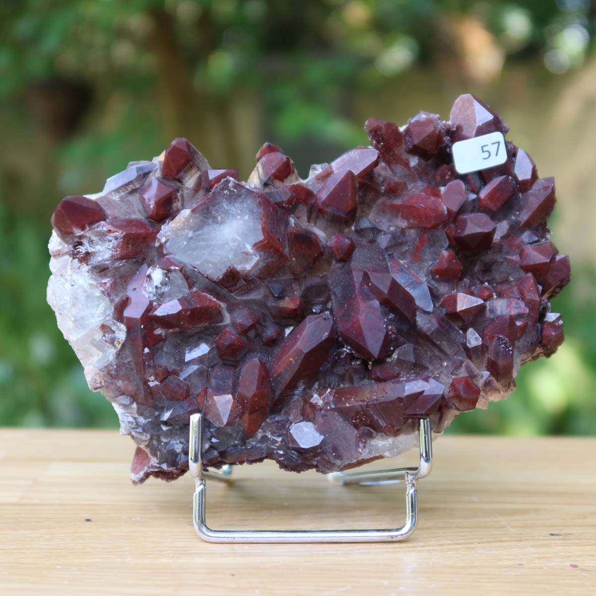 Seltene Hämatit Quarz Bergkristall Stufe (Eisenquarz) 14x9x5cm Marokko Nr. 57