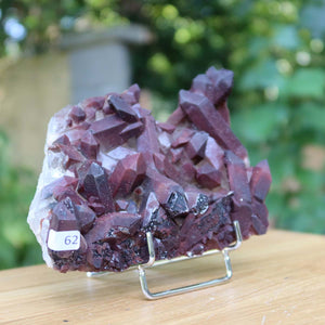 Seltene Hämatit Quarz Bergkristall Stufe (Eisenquarz) 17x11x5cm Marokko Nr. 62