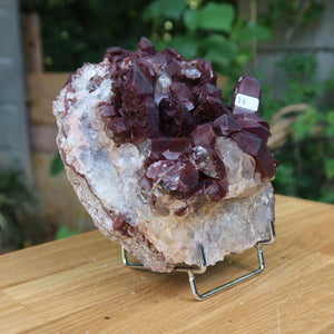 Seltene Hämatit Quarz Bergkristall Stufe (Eisenquarz) 16x13x9cm Marokko Nr. 31