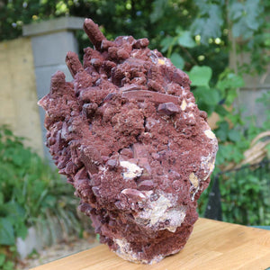 Seltene Hämatit Quarz Bergkristall Stufe (Eisenquarz) 16x13x9cm Marokko Nr. 55