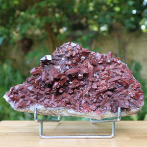 Seltene Hämatit Quarz Bergkristall Stufe (Eisenquarz) 22x15x8cm Marokko Nr. 45
