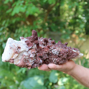 Seltene Hämatit Quarz Bergkristall Stufe (Eisenquarz) 30x14x9cm Marokko Nr. 58
