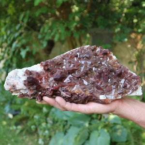 Seltene Hämatit Quarz Bergkristall Stufe (Eisenquarz) 30x14x9cm Marokko Nr. 58