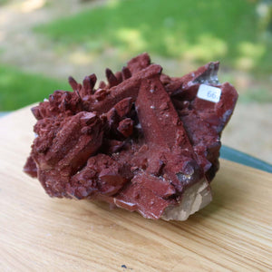 Seltene Hämatit Quarz Bergkristall Stufe (Eisenquarz) 15x14x9cm Marokko Nr. 66