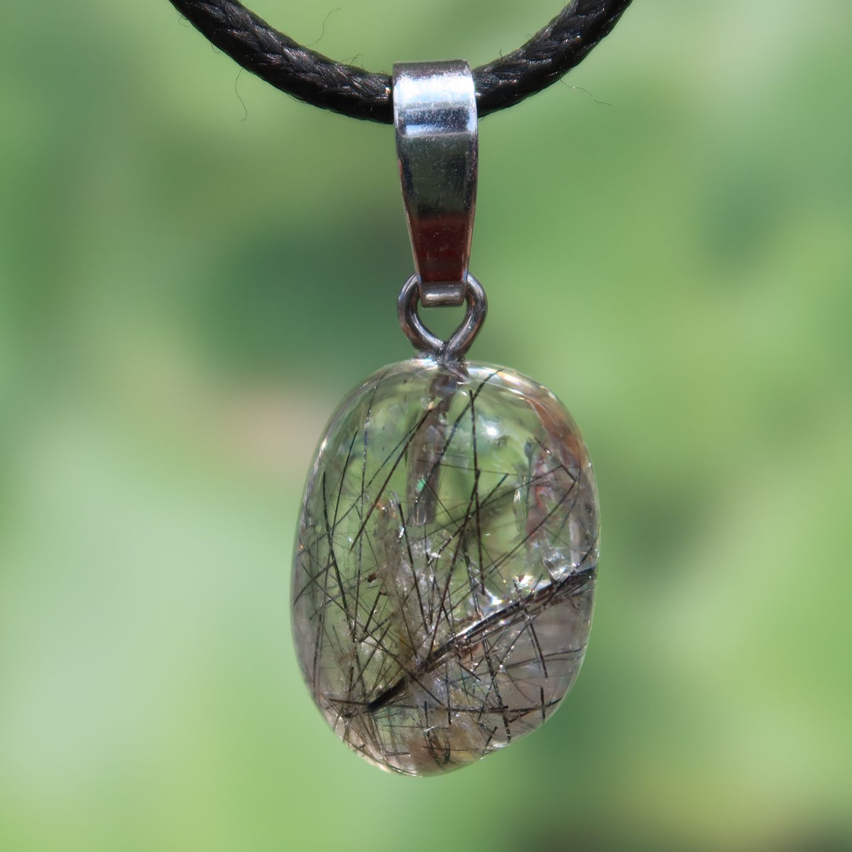 Turmalinquarz Anhänger in 1A Qualität - Schutz und Gelassenheit - UNIKAT Nr. 8