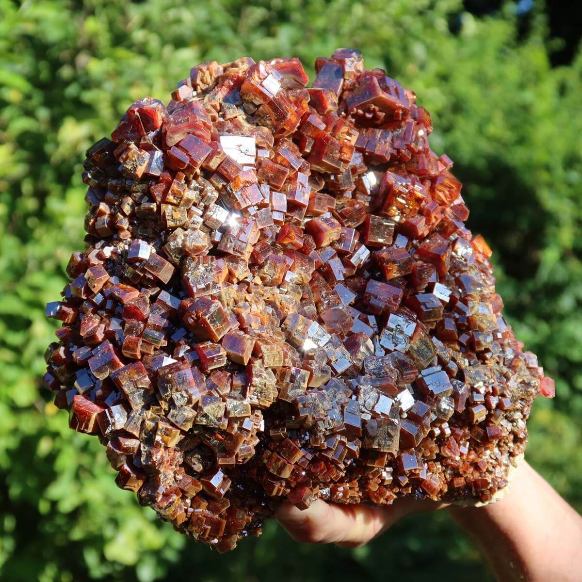 Vanadinit - Natürliche Kristallstufe aus Marokko 30x17x13cm - 8,2kg Nr.101 in leuchtenden Farben