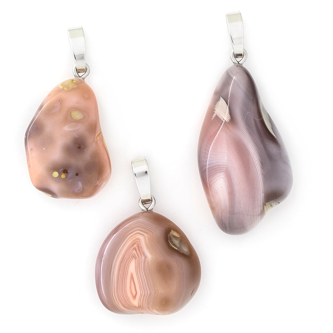 Achat rosa Anhänger von Steinwelten